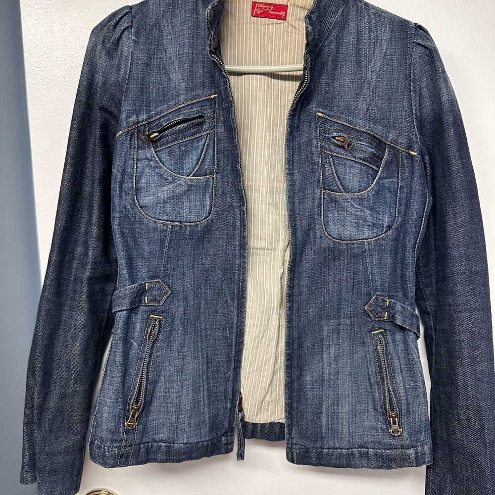 Citizens Of Humanity Blue Denim Jacket Fitted Silhouette